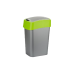 Ведро мусорное FLIP BIN 10л сереб/зелен (190172)
