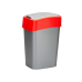 Ведро мусорное FLIP BIN 10л сереб/красный (190170)