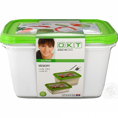 Ёмкость 1,25+2л "Memory" OKT