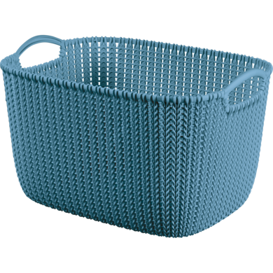 Корзинка (L) KNIT синий. (03670)