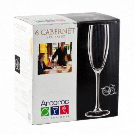 CABERNET FLUTE фужеры для шампанского, 6 шт. (160 мл)