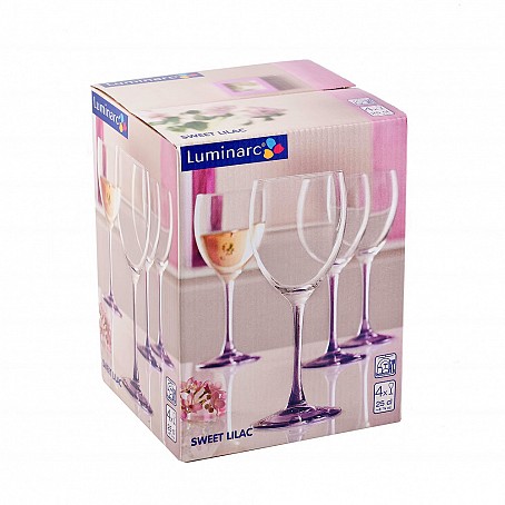 SWEET LILAS фужеры для вина, 4 ш. (250 мл)