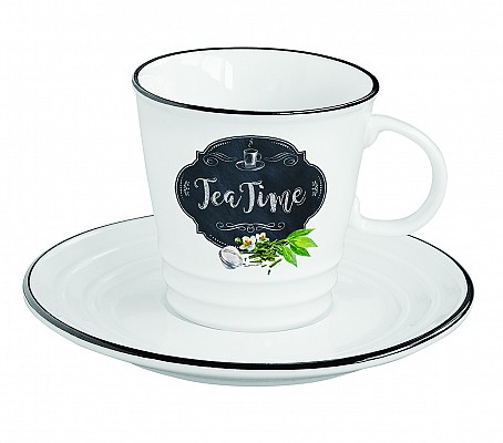 KITCHEN BASIC TEA кружка с блюдцем (300 мл)