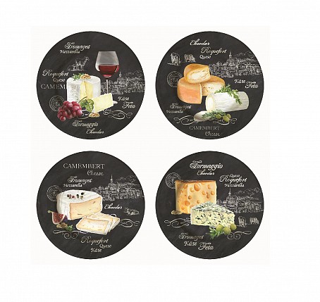WORLD OF CHEESE тарелки десертные 4шт Easy Life