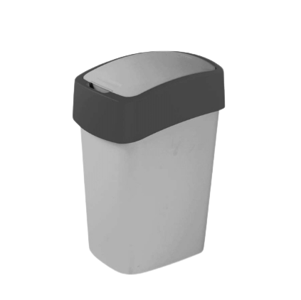 Ведро мусорное FLIP BIN 10л сереб.-графит(186133)